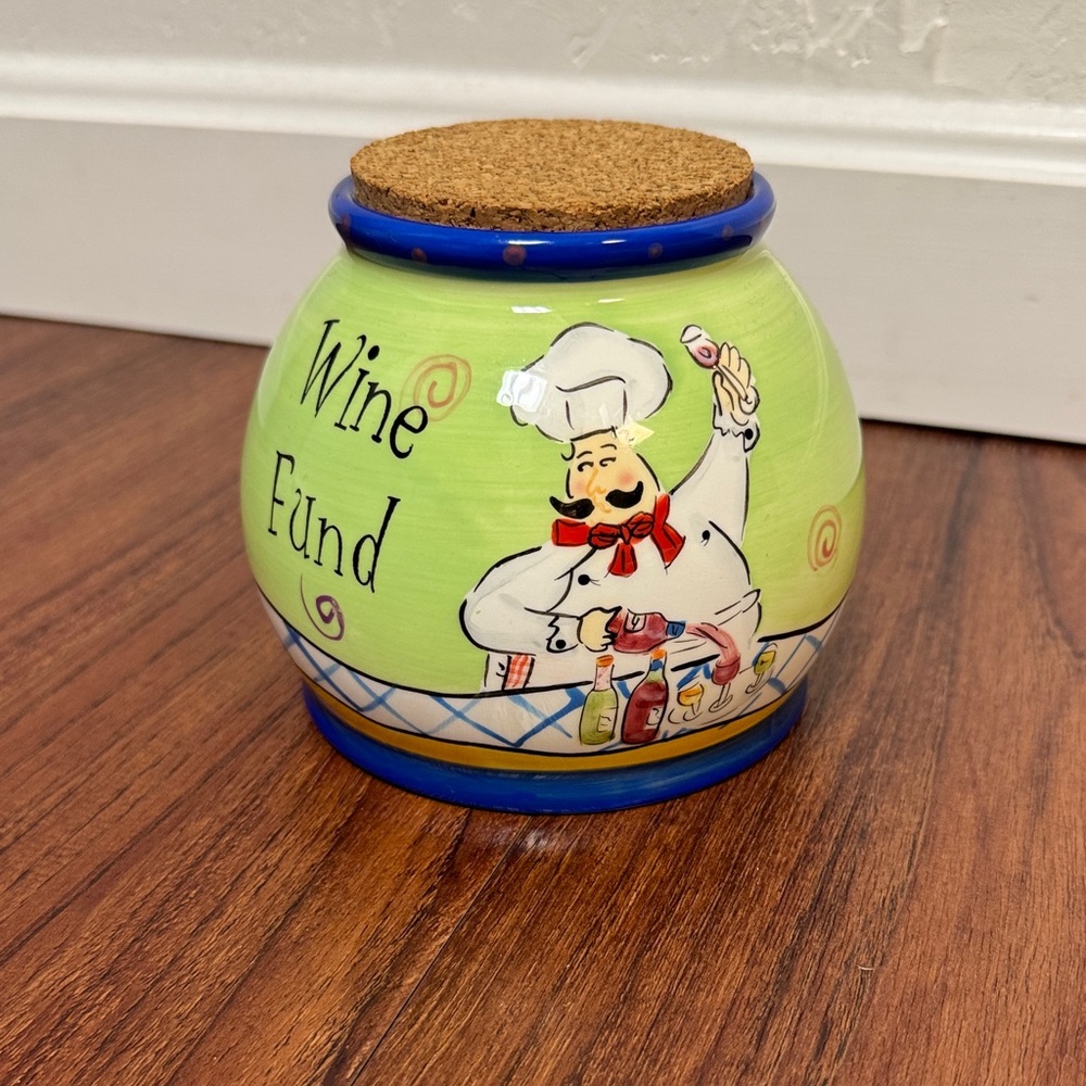 Nantucket Chef Wine Fund Jar with Cork Lid